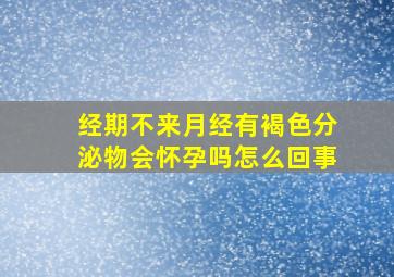 经期不来月经有褐色分泌物会怀孕吗怎么回事