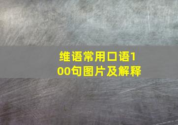 维语常用口语100句图片及解释