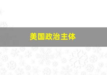 美国政治主体