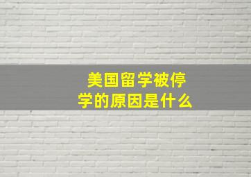 美国留学被停学的原因是什么