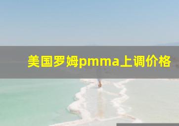 美国罗姆pmma上调价格