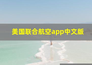 美国联合航空app中文版