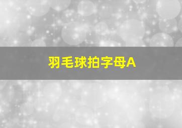 羽毛球拍字母A