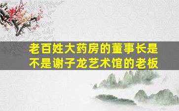 老百姓大药房的董事长是不是谢子龙艺术馆的老板