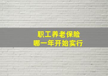 职工养老保险哪一年开始实行