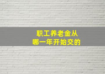 职工养老金从哪一年开始交的