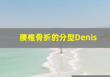 腰椎骨折的分型Denis