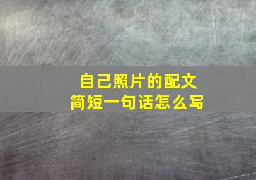 自己照片的配文简短一句话怎么写