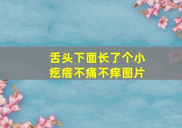 舌头下面长了个小疙瘩不痛不痒图片