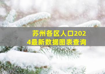 苏州各区人口2024最新数据图表查询