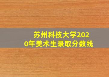 苏州科技大学2020年美术生录取分数线