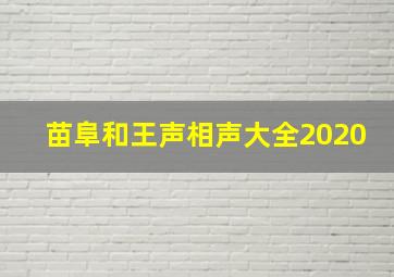 苗阜和王声相声大全2020