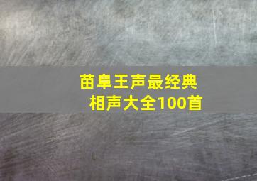 苗阜王声最经典相声大全100首