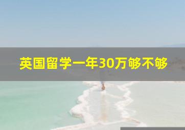 英国留学一年30万够不够