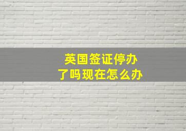 英国签证停办了吗现在怎么办