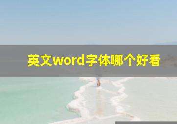 英文word字体哪个好看