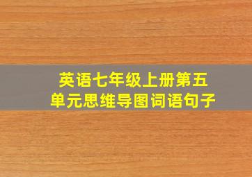 英语七年级上册第五单元思维导图词语句子