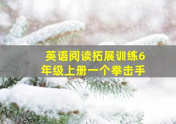 英语阅读拓展训练6年级上册一个拳击手