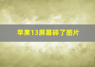 苹果13屏幕碎了图片