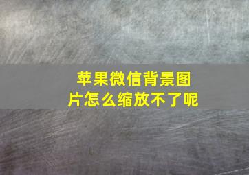 苹果微信背景图片怎么缩放不了呢