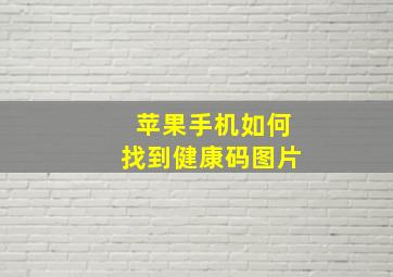 苹果手机如何找到健康码图片