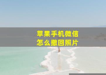 苹果手机微信怎么撤回照片