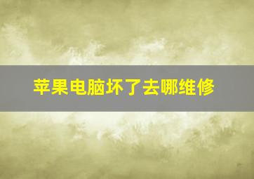 苹果电脑坏了去哪维修