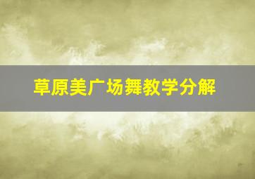 草原美广场舞教学分解