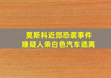 莫斯科近郊恐袭事件嫌疑人乘白色汽车逃离