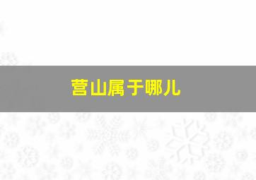 营山属于哪儿