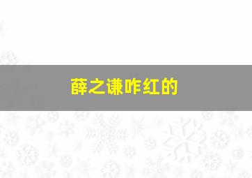 薛之谦咋红的