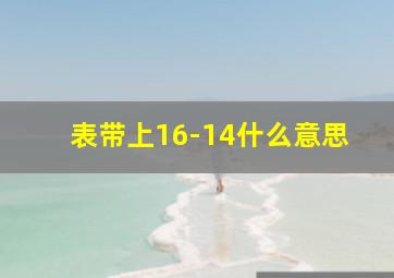 表带上16-14什么意思