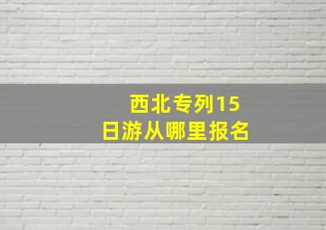 西北专列15日游从哪里报名