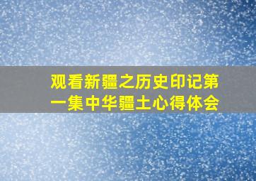 观看新疆之历史印记第一集中华疆土心得体会