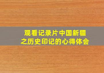 观看记录片中国新疆之历史印记的心得体会