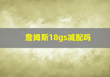 詹姆斯18gs减配吗