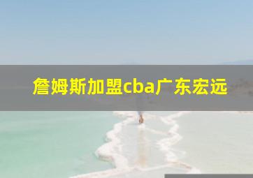 詹姆斯加盟cba广东宏远