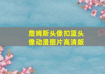 詹姆斯头像扣篮头像动漫图片高清版