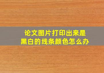 论文图片打印出来是黑白的线条颜色怎么办