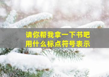 请你帮我拿一下书吧用什么标点符号表示