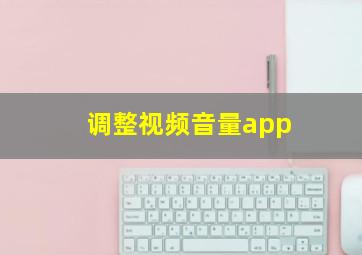 调整视频音量app