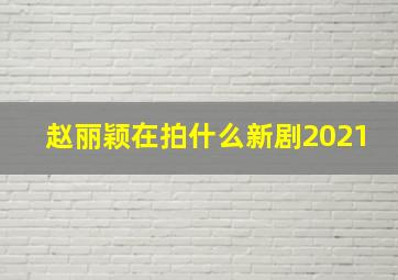 赵丽颖在拍什么新剧2021