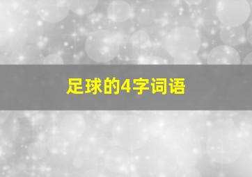 足球的4字词语