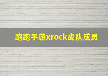 跑跑手游xrock战队成员