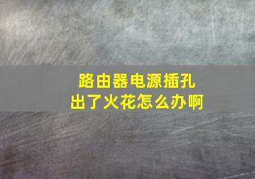 路由器电源插孔出了火花怎么办啊