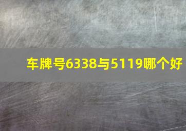 车牌号6338与5119哪个好