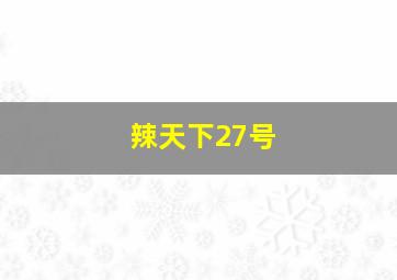 辣天下27号