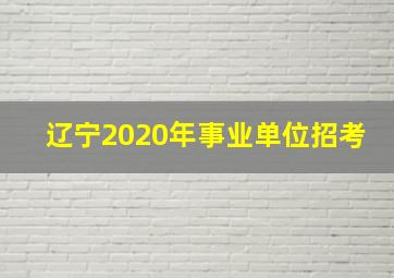 辽宁2020年事业单位招考