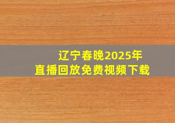 辽宁春晚2025年直播回放免费视频下载