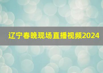 辽宁春晚现场直播视频2024